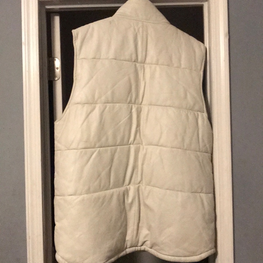 White Leather Vest
